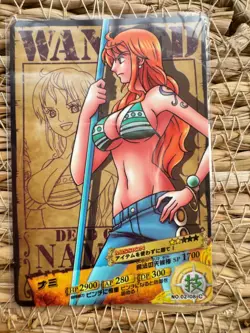 One Piece AR Carddass Nami Wanted! No.02-08 Berry Match 2011 Rare Card - Image 1