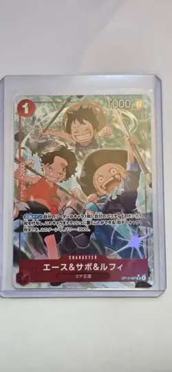 Ace & Sabo & Luffy (Alt Art) SR OP13-007 Carrying on His Will One Piece NM/M - Image 1
