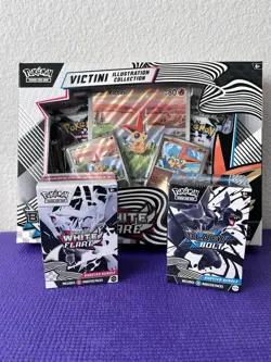 Pokemon Black Bolt and White Flare Booster Bundle & Victini Collection Box NEW - Image 1