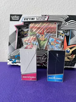 Pokemon Black Bolt and White Flare Booster Bundle & Victini Collection Box NEW - Image 2