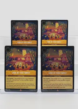 Disney Lorcana Look at This Family 28/204 Ursula's Return - 4 Cards Cold Foil - Image 1