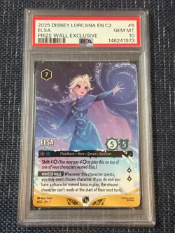 2025 DISNEY LORCANA EN C2-LORCANA CHALLENGE PROMO #6 ELSA - ICE MAKER PSA 10 - Image 1