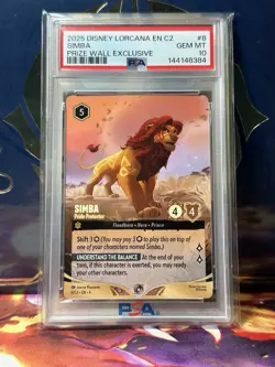 Simba Pride Protector PSA 10 | Prize Wall Exclusive - Lorcana - Image 1