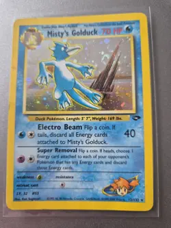 Misty's Golduck 12/132 Gym Challenge Holo Rare Unlimited 70 HP Pokemon Card - Image 1