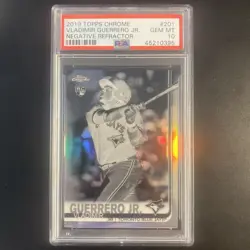 2019 Topps Chrome - Vladimir Guerrero Jr. #201 Negative Refractor (RC) PSA 10 - Image 1