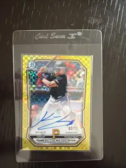 2026 Bowman Konnor Griffin PIT Pirates CPA-KG Yellow X-Fractor /75 Auto - Image 1