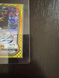 2026 Bowman Konnor Griffin PIT Pirates CPA-KG Yellow X-Fractor /75 Auto - Image 4