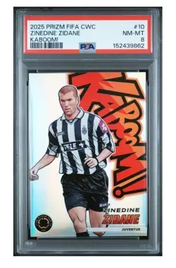 2025 Panini Prizm Club World Cup KABOOM CASE HIT PSA GRADED Zinedine ZIDANE - Image 1