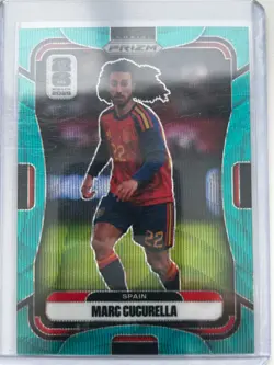 2026 Panini Prizm FIFA World Cup Marc Cucurella Teal Wave Prizm /99 #74 Spain - Image 1