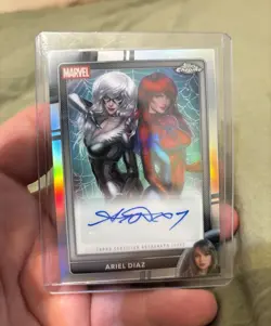 2026 Topps Chrome Marvel Comics Spider Man Autograph Ariel Diaz AA-AZ (Variant) - Image 1