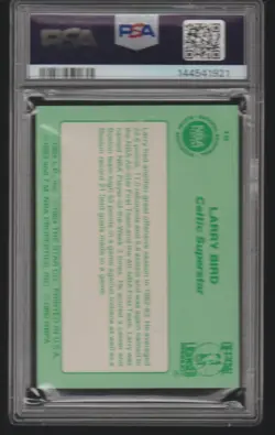 1984 Star Larry Bird #10 Boston Celtics 1982-83 Season PSA 7 Near Mint NM - Image 2