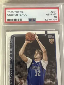 2025-26 Topps - Cooper Flagg #201 (RC) PSA 10 - Image 2
