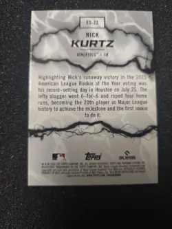 2026 Bowman NICK KURTZ Electric Sluggers Chrome #ES-22 Athletics - Image 2