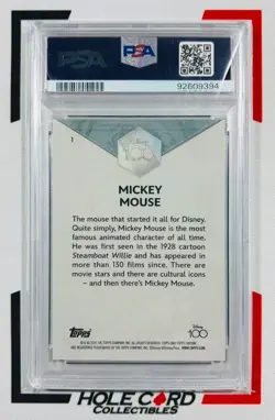MICKEY MOUSE PSA 10 2023 Topps Disney 100 Chrome #1 Pink Refractor /399 - Image 2