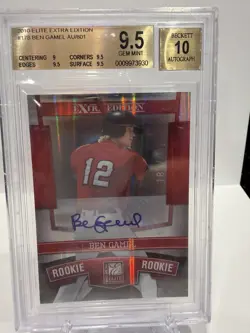 2010 Ben Gamel Elite Extra Edition #178 Auto BGS 9.5 Gem Mint W/10 Auto - Image 1