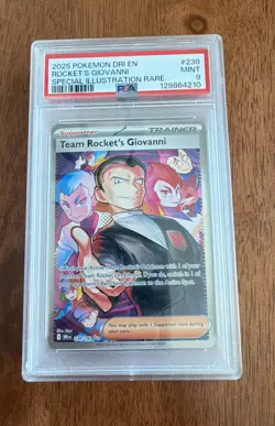 Team Rocket's Giovanni 238/182 Sv10: Destined Rivals Holo PSA 9 - Image 1