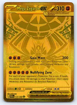 Mega Zygarde ex 124/088 Mega Hyper Rare Perfect Order Pokemon Holo Near Mint - Image 1