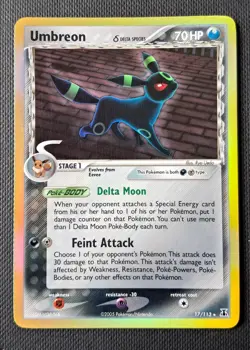Pokemon Card Umbreon δ Delta Species 17/113 Ex Delta Species EXC / NM - Image 1
