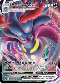 Malamar VMAX 122/192 Ultra Rare (SWSH02: Rebel Clash) NM Full Art Pokemon Card - Image 1