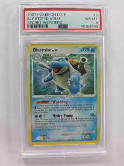 Pokemon TCG Blastoise Holo Rare Card 2/132 Secret Wonders 2007 - Image 1