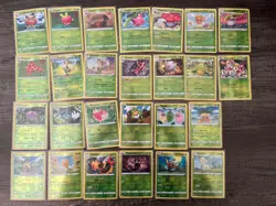 105 GRASS REVERSE HOLO Pokemon Card Lot -GRASS Type Only- NM - SLEEVED - SWSH - Image 2