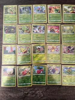 105 GRASS REVERSE HOLO Pokemon Card Lot -GRASS Type Only- NM - SLEEVED - SWSH - Image 3
