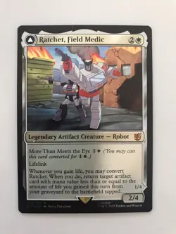 Ratchet Field Medic / Rescue Racer Foil Misprint Error MTG Magic Card Mint BOT - Image 1