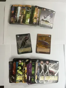 Lot of Dinosaur King DKTB Cards (French) – ~160 Commons + 1 Silver + 1 Gold - Image 2
