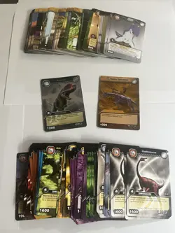 Lot of Dinosaur King DKTB Cards (French) – ~160 Commons + 1 Silver + 1 Gold - Image 3