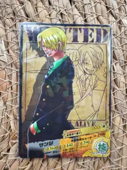 One Piece Card Game JPN 2011 Sanji Wanted! No.01-10 AR Carddass Rare Holo Card - Image 1