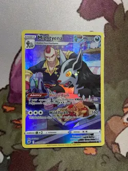 Pokemon TCG Mightyena Holo Rare Card Astral Radiance TG09/TG30 LP - Image 2