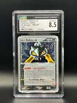 Rockets Raikou Ex 108/107 Holo Secret Rare- Pokemon Ex Deoxys- CGC 8.5 NM/Mint+ - Image 1