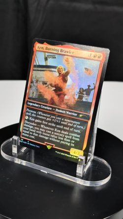 MTG Ken Burning Brawler SECRET LAIR FOIL NM Street Fighter SLD #0430 Rare - Image 2