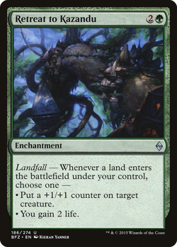 Retreat to Kazandu #186 (Foil) (HP) Battle for Zendikar BFZ Magic MTG - Image 1