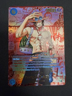 One Piece TCG OP13-119 Manga Art Red Portgas.D.Ace English - Image 1