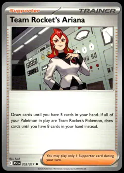TEAM ROCKET'S ARIANA 202/217 ASC ASCENDED HEROES POKEMON UNCOMMON NM - Image 1