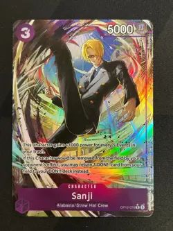 2025 One Piece Card Game Legacy of the Master Sanji Holo Alternate Art OP12-070 - Image 1
