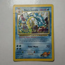 Pokemon Card Misty's Gyarados 13/132 Gym Challenge Holo Rare HP DAMAGED 2000 - Image 1