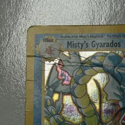 Pokemon Card Misty's Gyarados 13/132 Gym Challenge Holo Rare HP DAMAGED 2000 - Image 2
