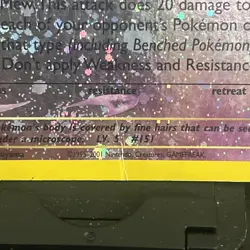 Pokemon Mew Southern Islands Reverse Holo Promo Card 01/18 English - DMG - Image 2