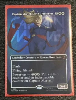 Captain Marvel, Earth's Protector (Borderless) (0354) Marvel Super Heroes Foil - Image 1