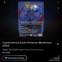 Captain Marvel, Earth's Protector (Borderless) (0354) Marvel Super Heroes Foil - Image 2