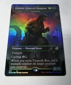 MTG Godzilla, Primeval Champion - Titanoth Rex - Ikoria FOIL 377 U IKO - Image 3