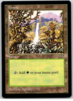 Forest (B) - Basic Land 1996 Mirage Magic The Gathering MTG Heavily Played - Image 1