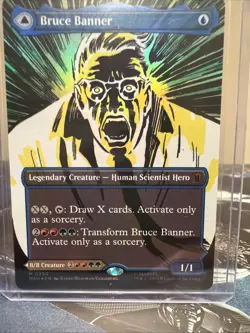 Bruce Banner (Borderless) (0390) #390 (Foil) NM Marvel Super Heroes Magic MTG - Image 2