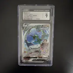 CGC 9 Rayquaza V Alternate Full Art 194/203 Evolving Skies Ultra Rare Holo - Image 1