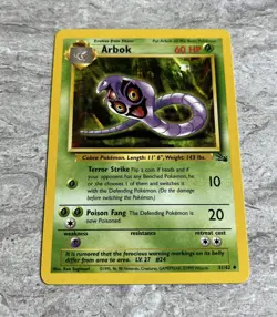 Arbok 31/62 Uncommon Fossil Pokemon Unlimited Near Mint - Image 1