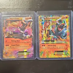 Pokemon TCG Houndoom-EX + M Houndoom-EX Holo 2-Card Lot BREAKthrough - Image 1