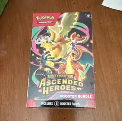 Pokemon TCG Mega Evolution Ascended Heroes Booster Bundle Box 6 Packs - Image 1