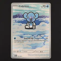 Pokemon TCG Card Cubchoo 109/086 Black Bolt Illustration Rare *English* - NM - Image 1